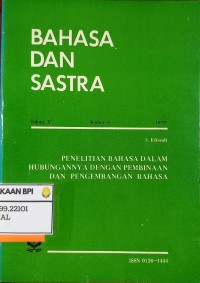 Image of Bahasa dan Sastra